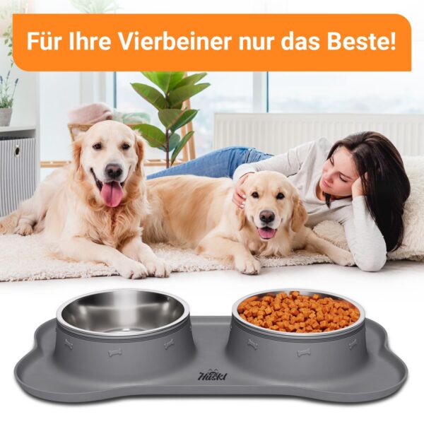 Futternapf, Trinknapf 1200 ml mit Silikonunterlage für große HUnde