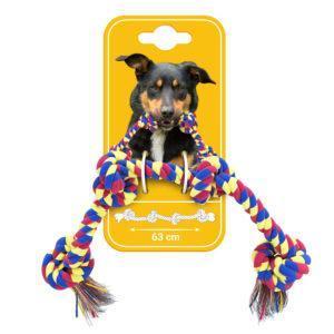 Hundespielzeug Tau mit Baumwoll Knoten 63 cm für große Hunde