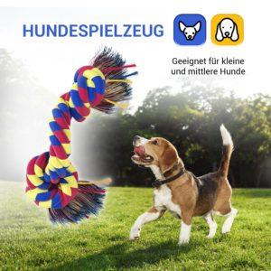 Tau Hundespielzeug mit 2 Baumwoll Knoten 35 cm für kleine Hunde